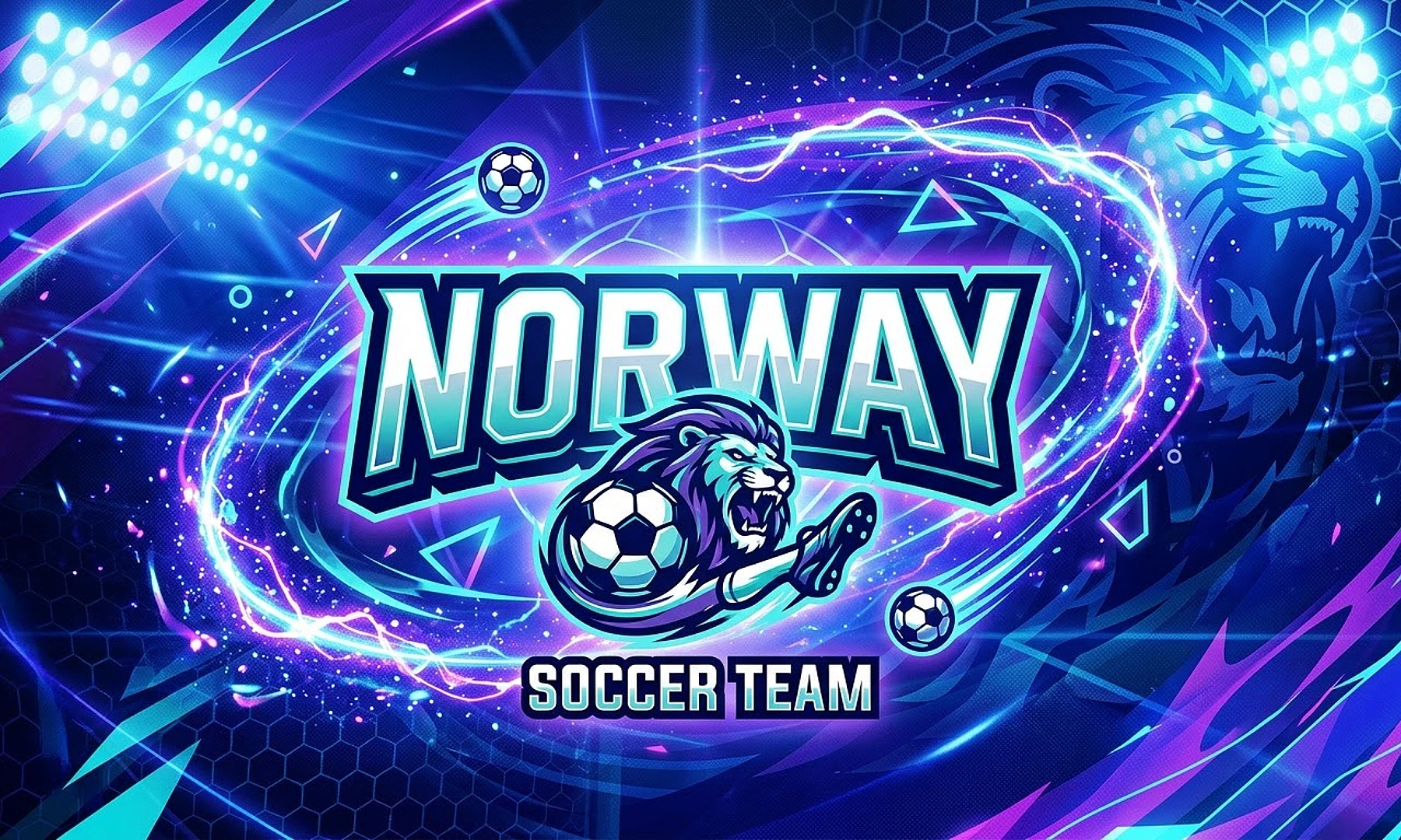 norway soccer team banner created with AI