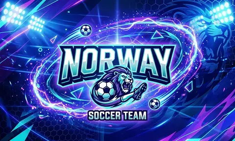 norway Soccer AI image template