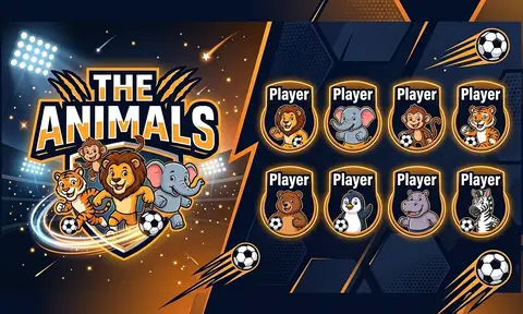 The Animals Soccer AI image template