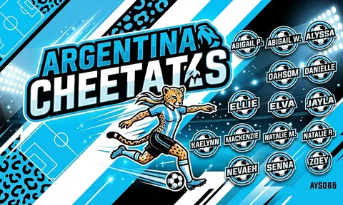 Argentina Cheetahs Soccer AI image template