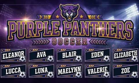 Purple Panthers Soccer AI image template