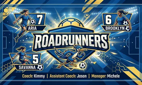 Roadrunners Soccer AI image template