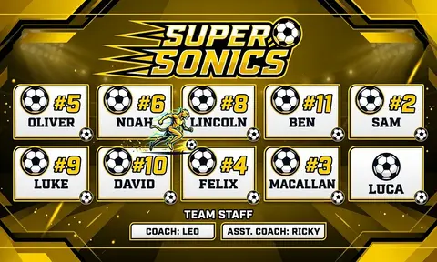 Super sonics Soccer AI image template