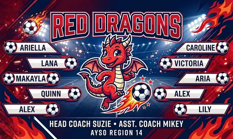 Red Dragons Soccer AI image template