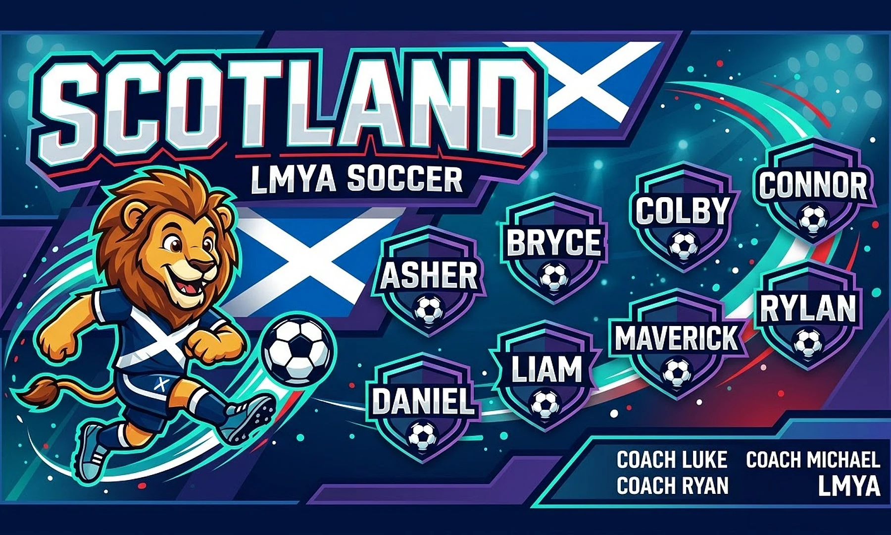 Scotland soccer team banner created with AI