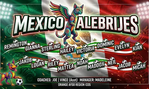 Mexico Alebrijes Soccer AI image template
