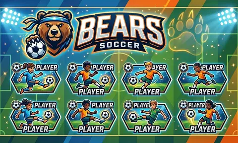 Bears Soccer AI image template