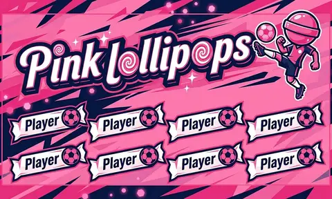 Pink lollipops Soccer AI image template