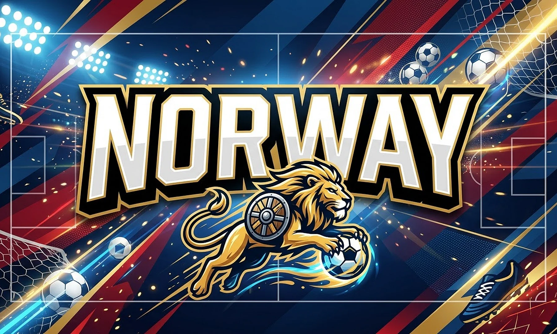 norway soccer team banner created with AI