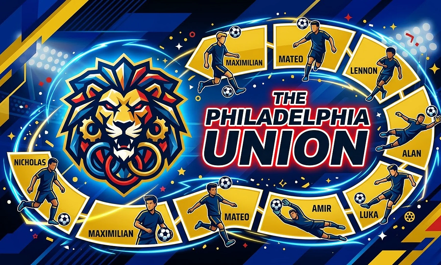 The Philadelphia Union soccer team banner created with AI