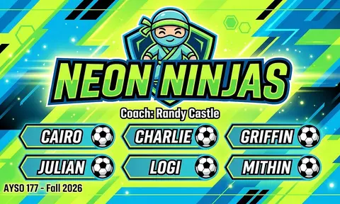 Neon Ninjas Soccer AI image template