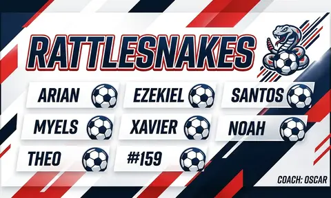 Rattlesnakes Soccer AI image template