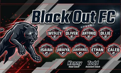 Black Out FC Soccer AI image template