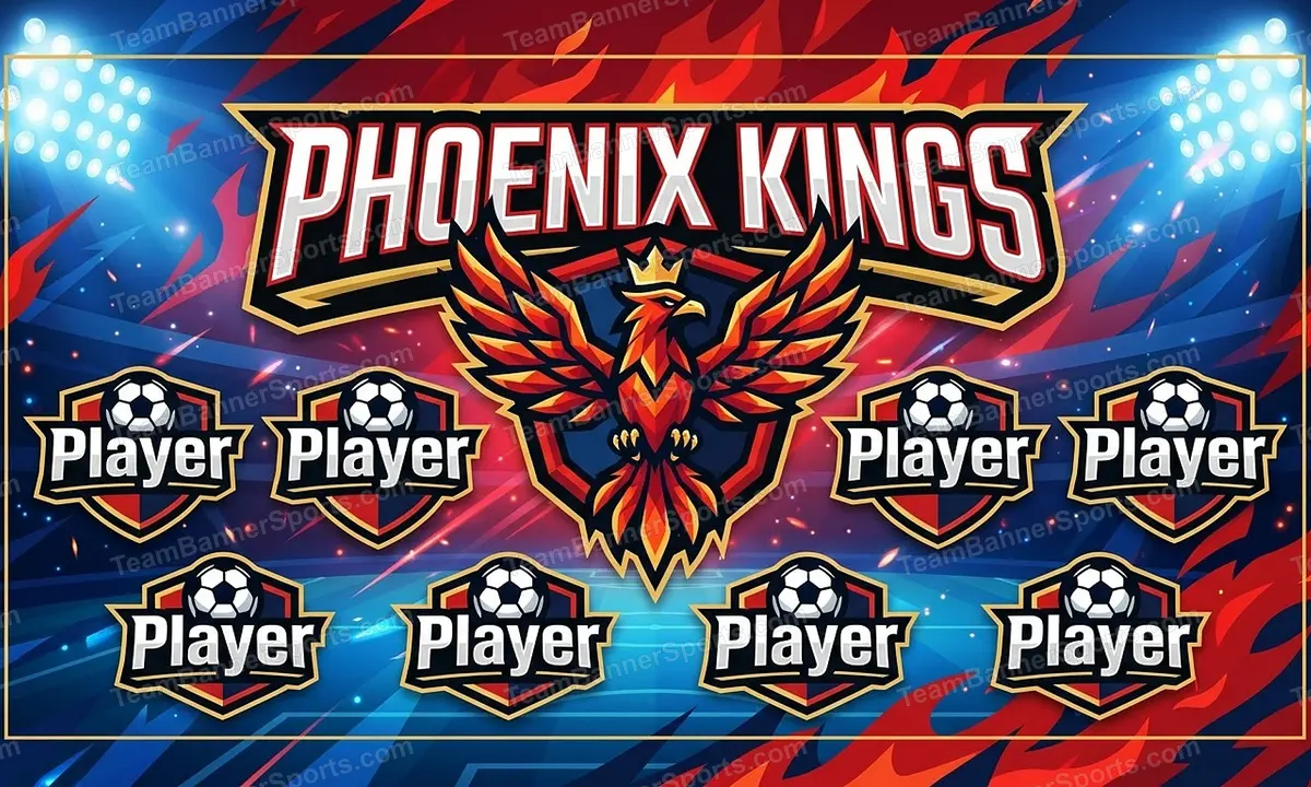 Phoenix Kings soccer team banner created with AI