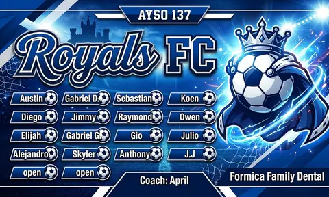 Royals FC Soccer AI image template