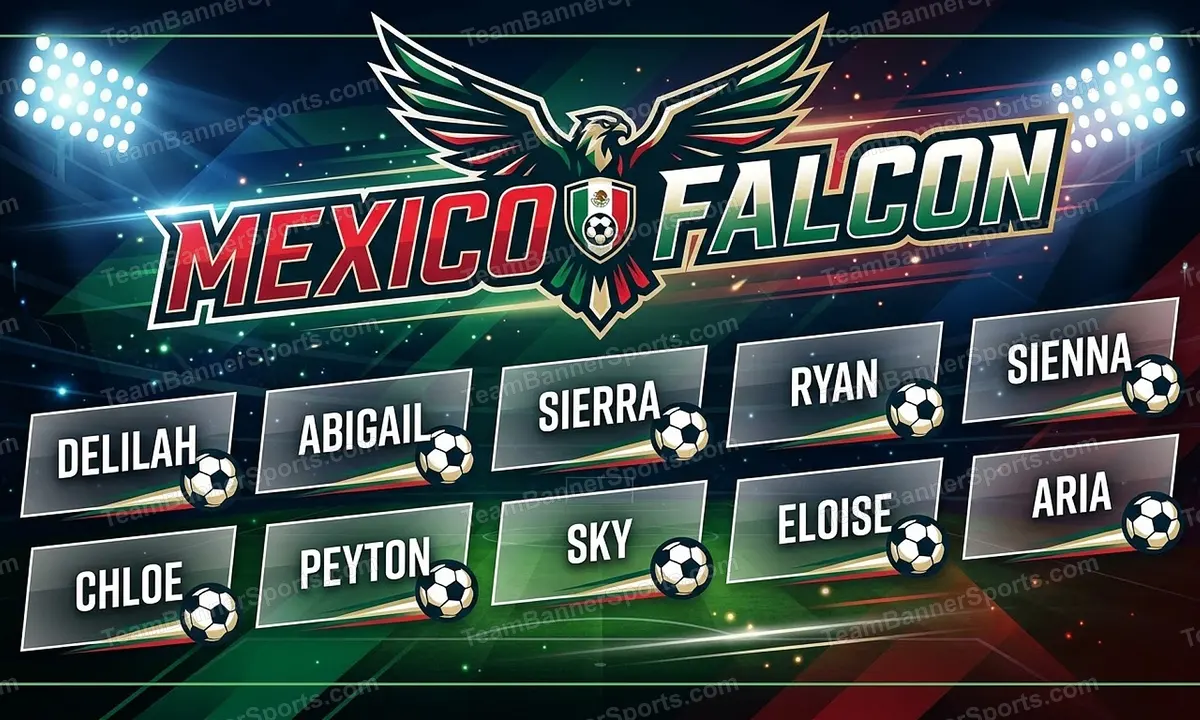 Mexico Falcon soccer team banner created with AI