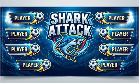 Shark Attack Soccer AI image template