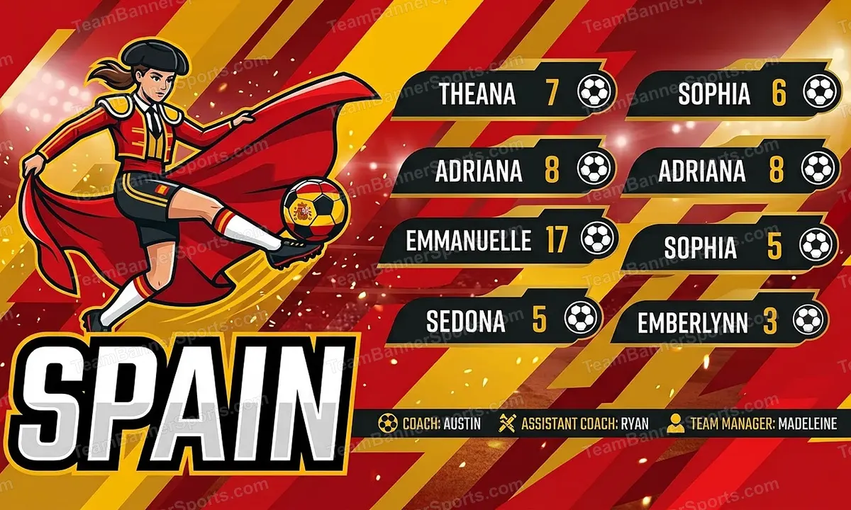 Spain soccer team banner created with AI