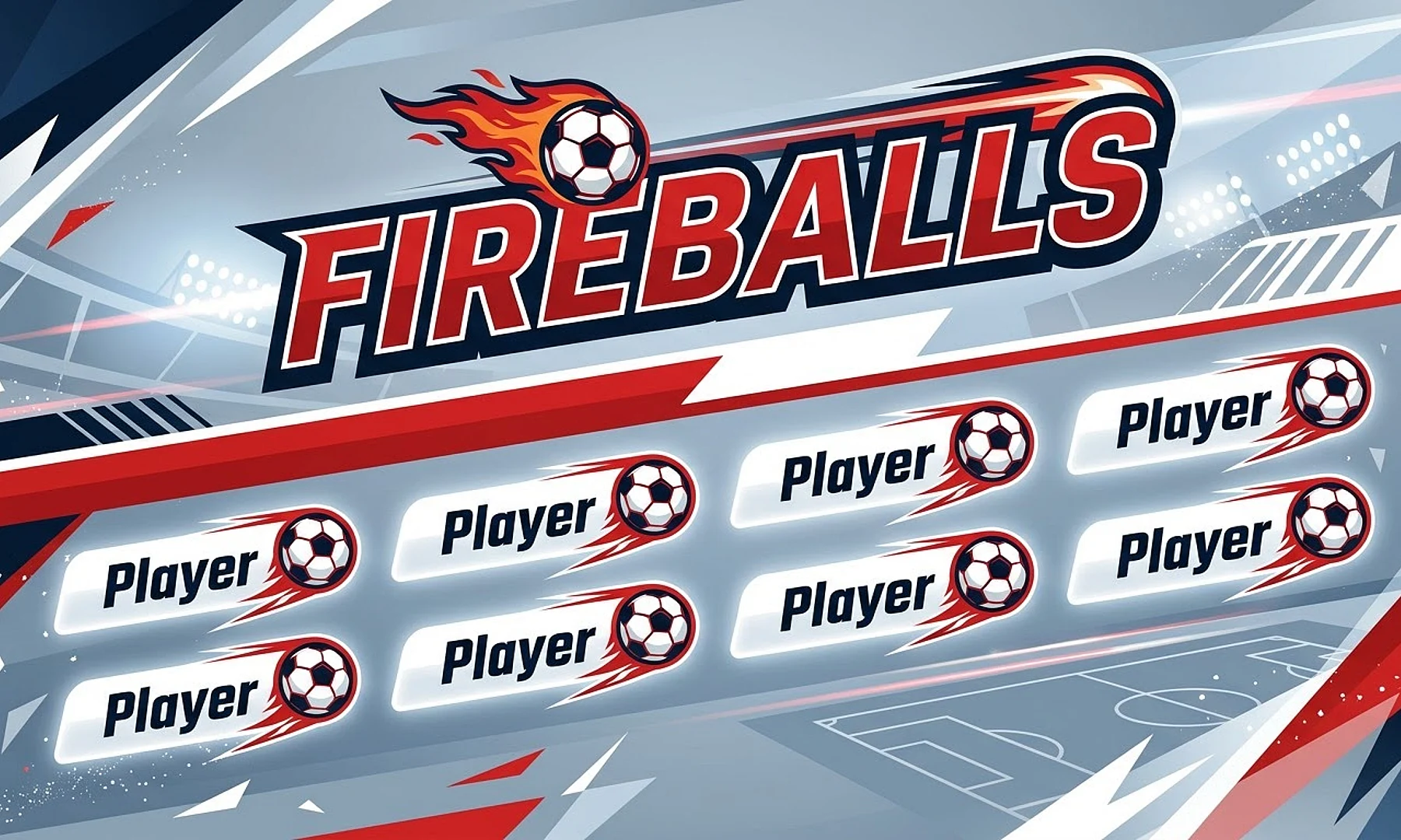 Fireballs soccer team banner created with AI