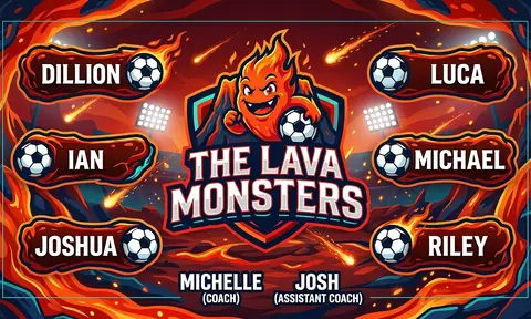 The Lava Monsters Soccer AI image template