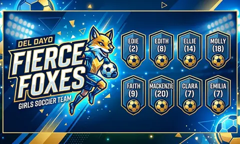 Fierce Foxes Soccer AI image template