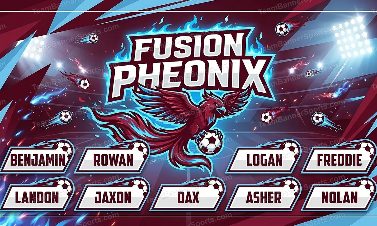 Fusion Pheonix soccer team banner created with AI