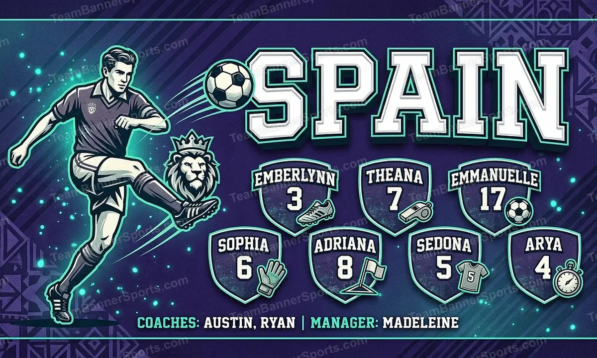 Spain soccer team banner created with AI