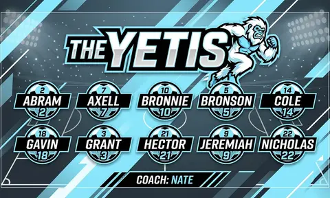 The Yetis Soccer AI image template