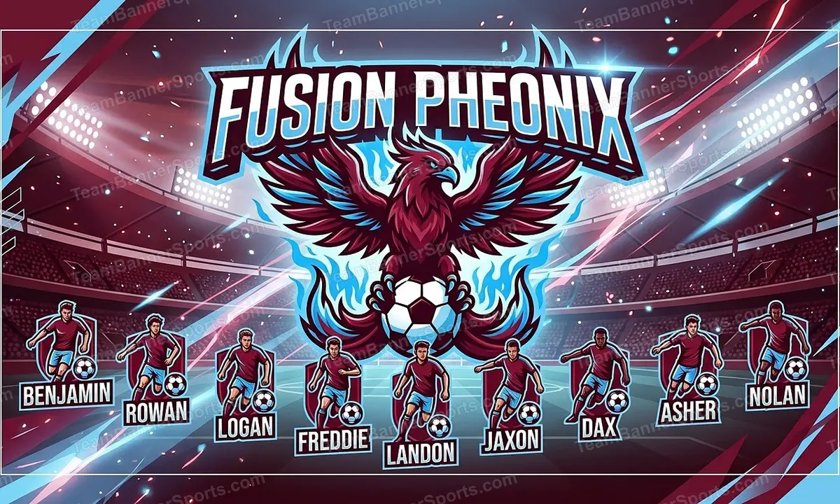 Fusion Pheonix soccer team banner created with AI