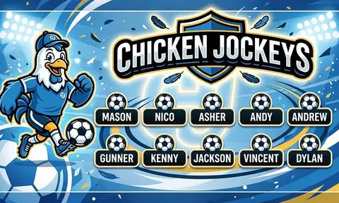 Chicken Jockeys Soccer AI image template