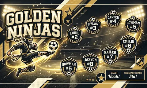 Golden Ninjas Soccer AI image template