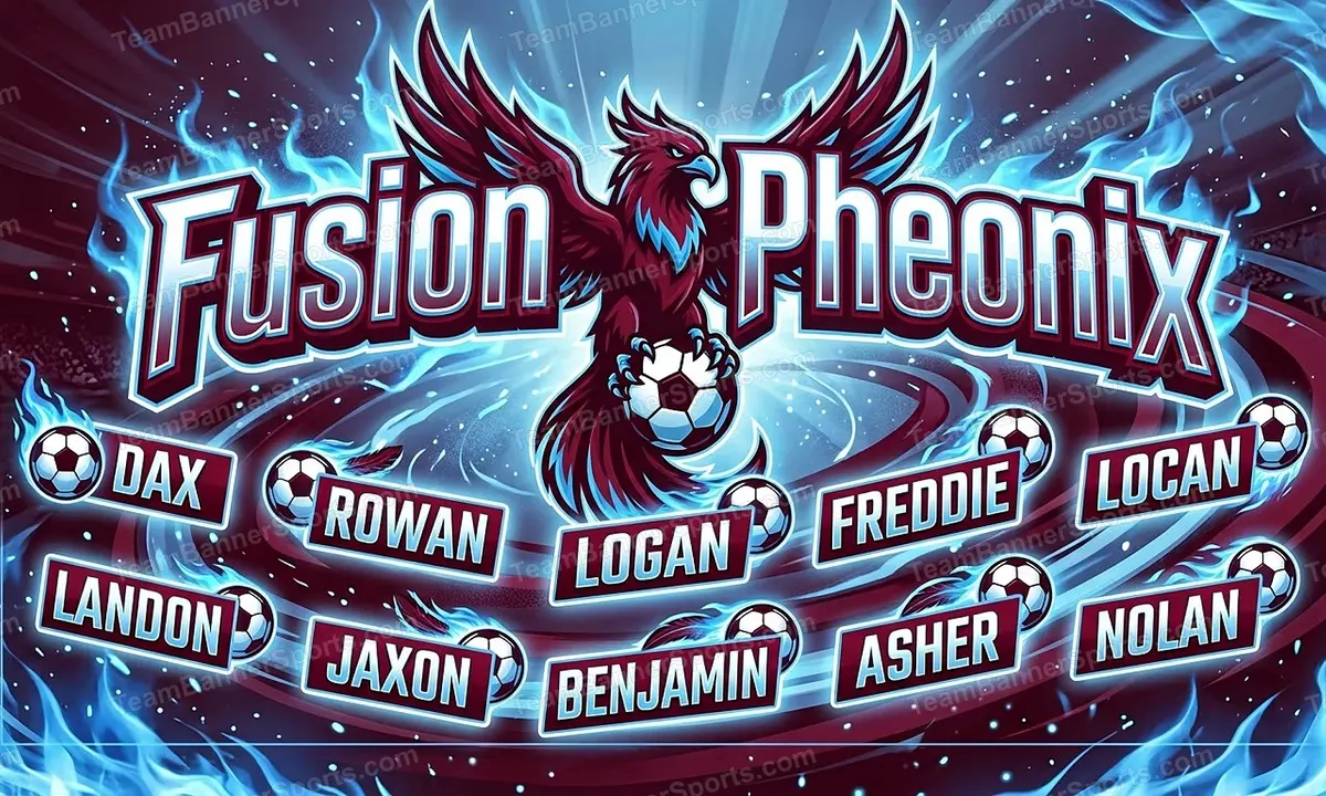 Fusion Pheonix soccer team banner created with AI