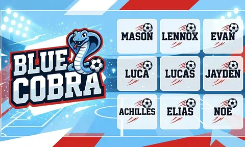 Blue Cobra Soccer AI image template