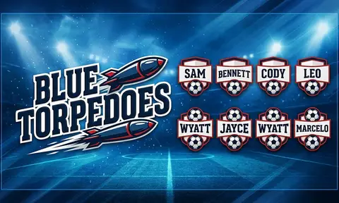 Blue Torpedoes Soccer AI image template