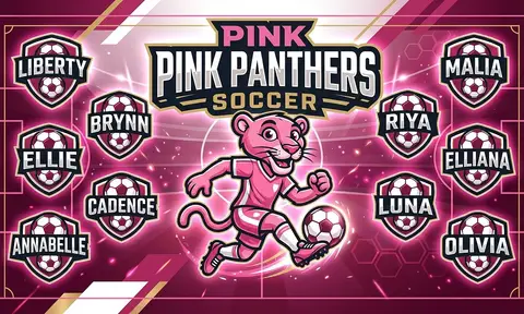 Pink Panthers Soccer AI image template