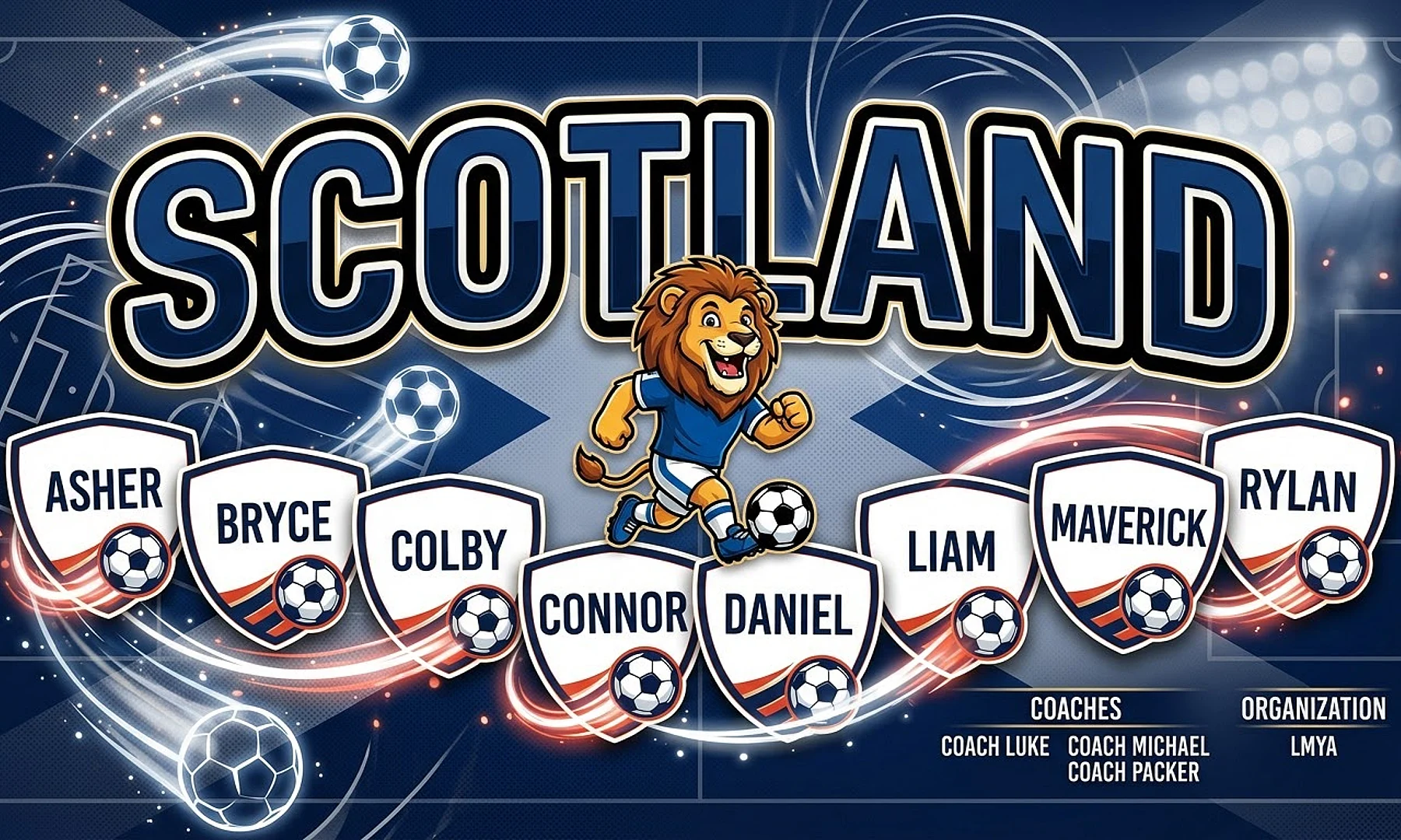 Scotland soccer team banner created with AI