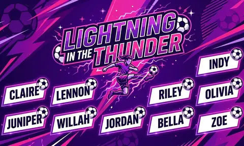 Lightning in the thunder Soccer AI image template