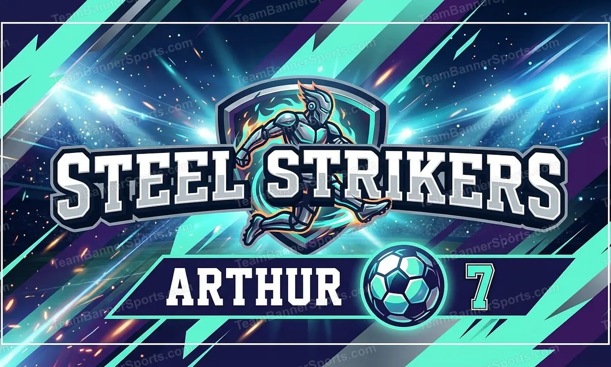 Steel Strikers soccer team banner created with AI