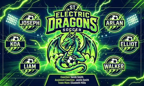 electric dragons Soccer AI image template
