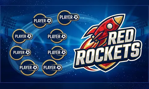 Red Rockets Soccer AI image template