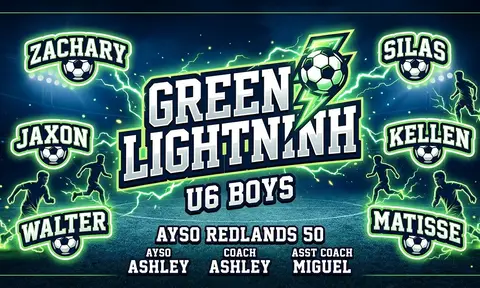 Green Lightninh Soccer AI image template