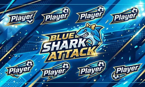 Blue Shark Attack Soccer AI image template