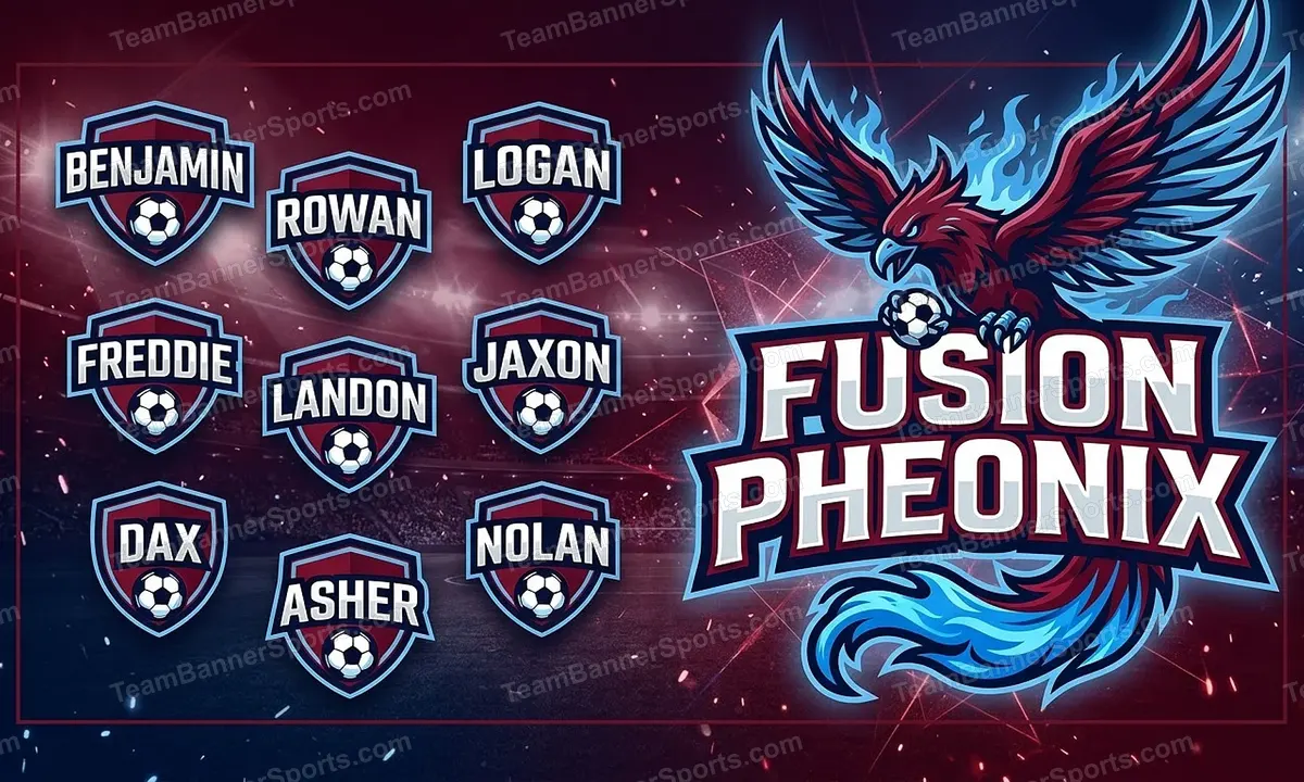 Fusion Pheonix soccer team banner created with AI