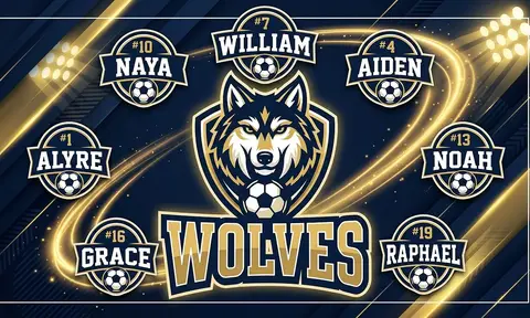 Wolves Soccer AI image template