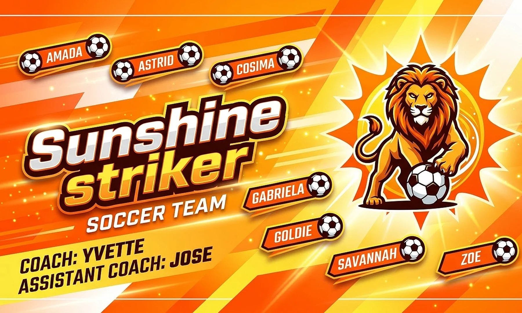 Sunshine striker Soccer AI image template
