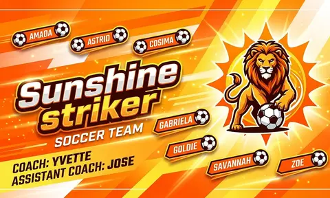 Sunshine striker Soccer AI image template