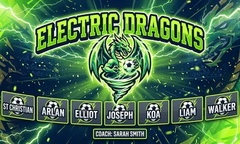 electric dragons Soccer AI image template