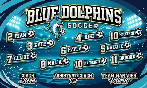 Blue Dolphins Soccer AI image template