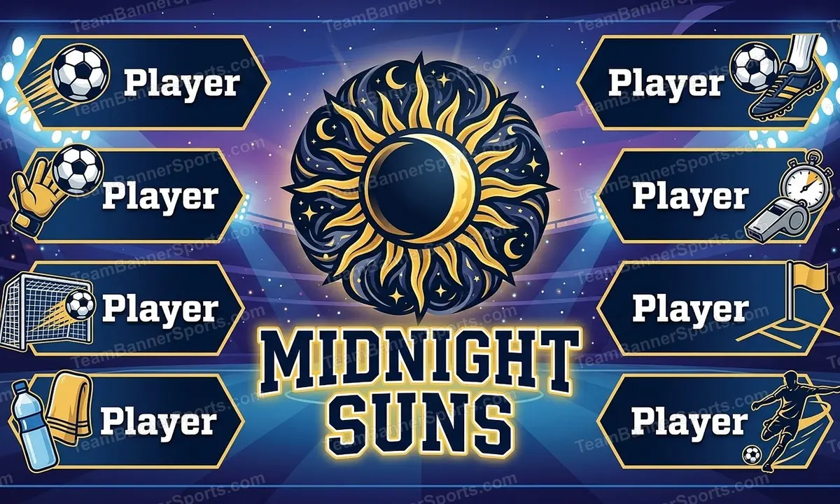 Midnight Suns soccer team banner created with AI