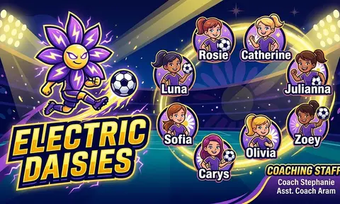 Electric Daisies Soccer AI image template